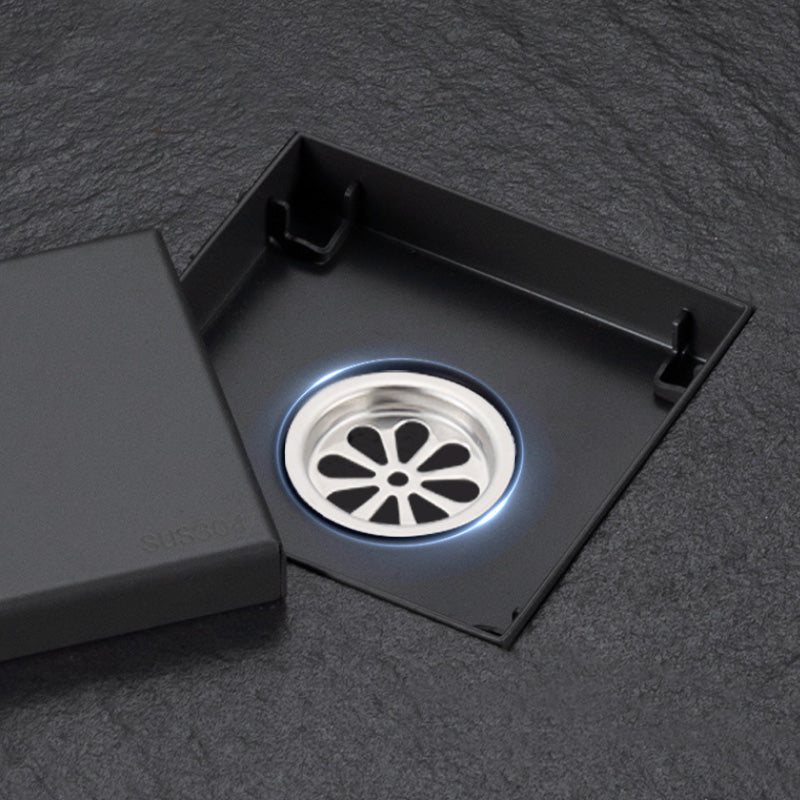 ONOJ 304 stainless steel concealed square floor drain for odor and blockage prevention, shower room floor drain 10x10