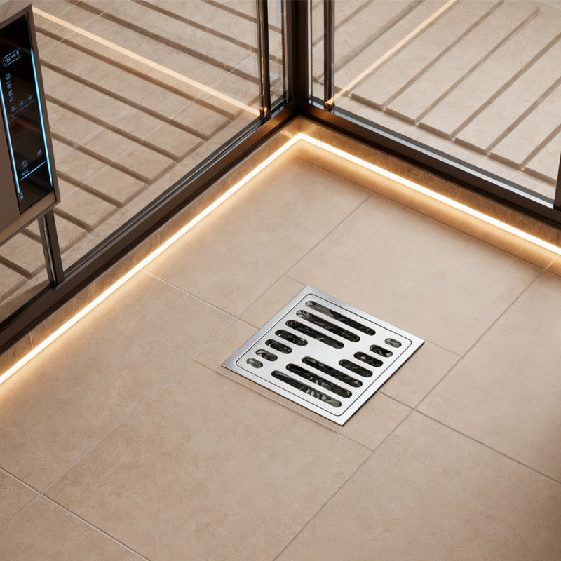 ONOJ 304 Stainless Steel Anti-Odor Square Floor Drain, Large Flow Rapid Drainage, Universal for Bathroom and Kitchen, Insect and Backflow Prevention