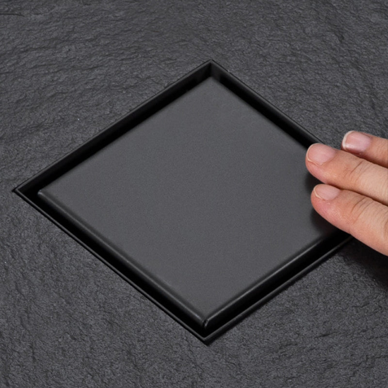 ONOJ 304 stainless steel concealed square floor drain for odor and blockage prevention, shower room floor drain 10x10