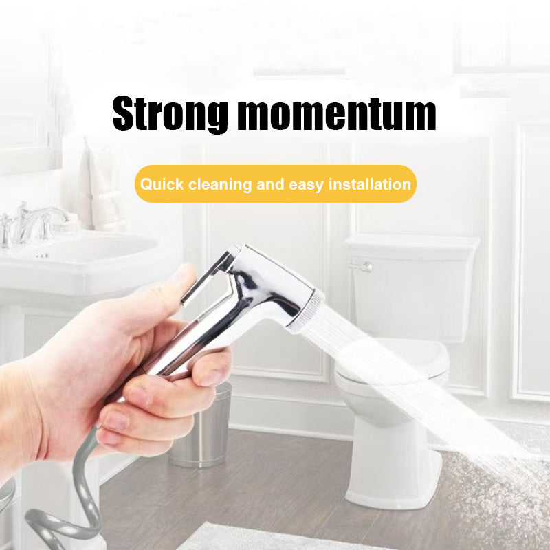 ONOJ Wall-mounted Toilet Bidet Sprayer Set with Drilling-free Bracket for Bathroom Commode Cleaning