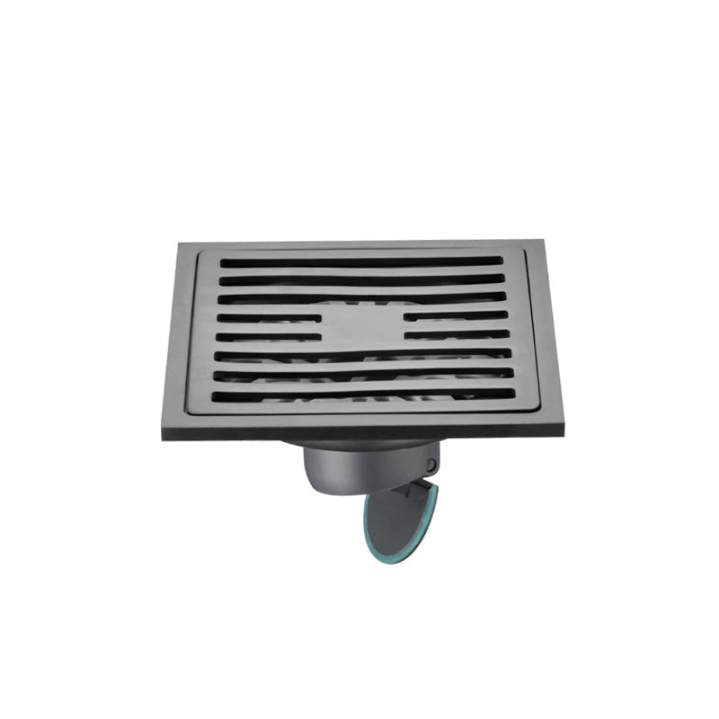 ONOJ 4x4 Inch Stainless Steel Square Shower Drain with Odor-Proof Seal and Removable Strainer