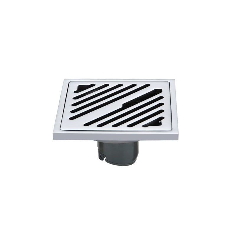 ONOJ Stainless Steel Square Shower Drain with Anti-Odor System and Removable Strainer，4x4 Inch