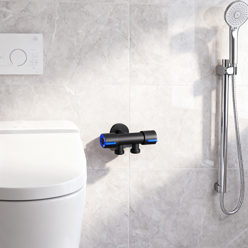 ONOJ  Stainless Steel Dual Control Multi-Function Angle Valve with Independent Switches, Universal, Black