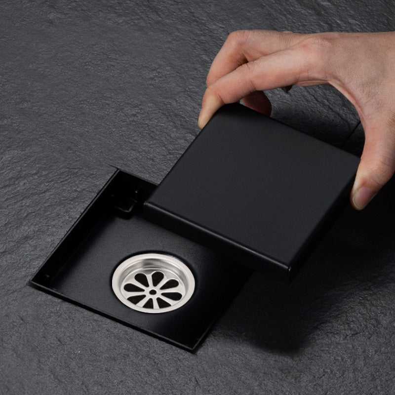 ONOJ 304 stainless steel concealed square floor drain for odor and blockage prevention, shower room floor drain 10x10