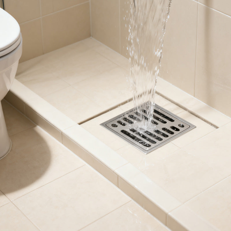 ONOJ 304 Stainless Steel Anti-Odor Square Floor Drain, Large Flow Rapid Drainage, Universal for Bathroom and Kitchen, Insect and Backflow Prevention