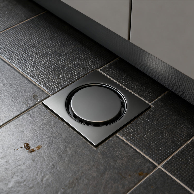 ONOJ 304 Stainless Steel Dark Gray Anti-Clog Shower Drain, Fast Draining & Odor Prevention, for Bathroom and Balcony