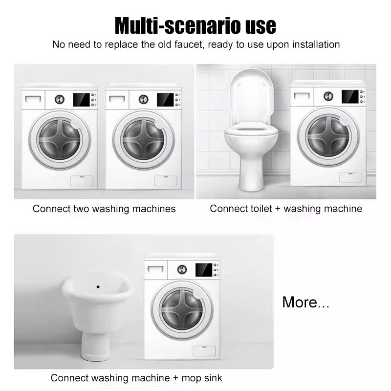 ONOJ  Stainless Steel Dual Control Multi-Function Angle Valve with Independent Switches, Universal, Black